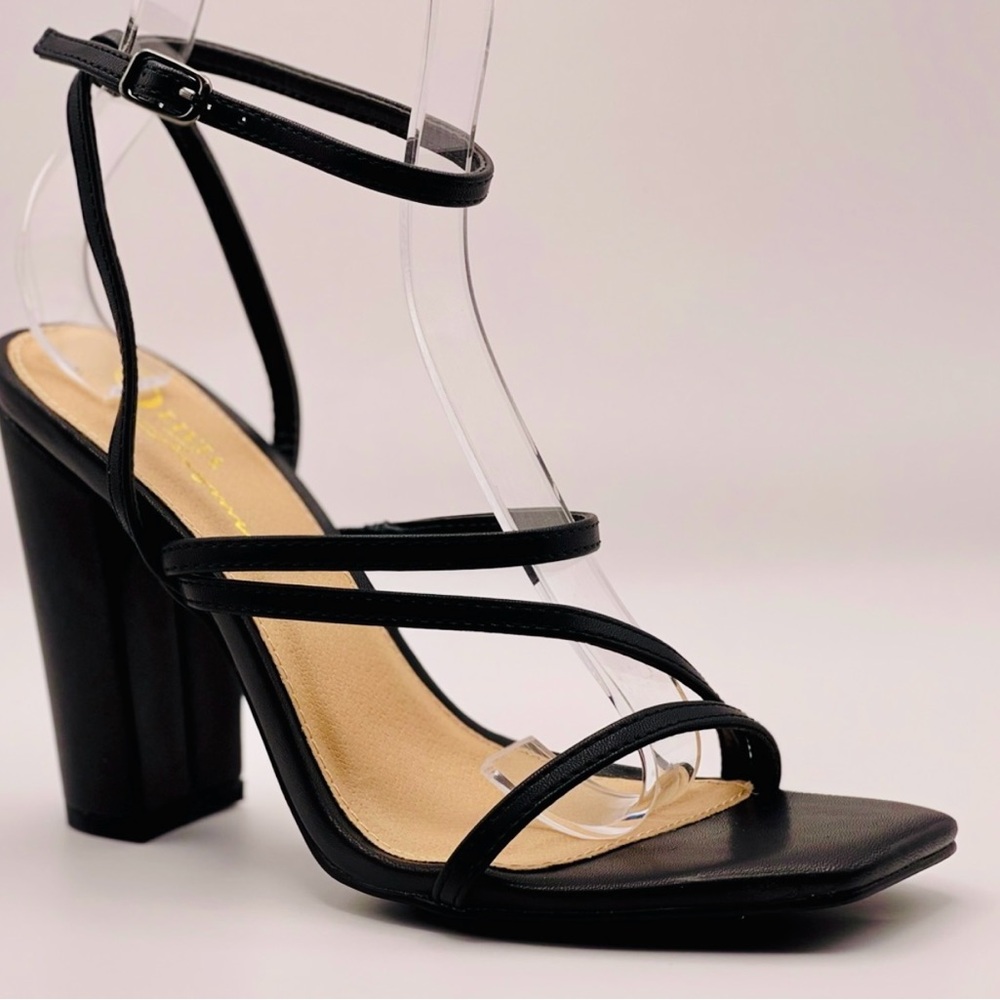 Elegant Black Strappy Heels